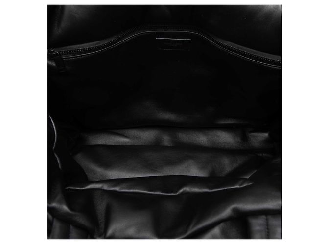 Tote in pelle di agnello nera puffer Saint Laurent Nero - vista 4