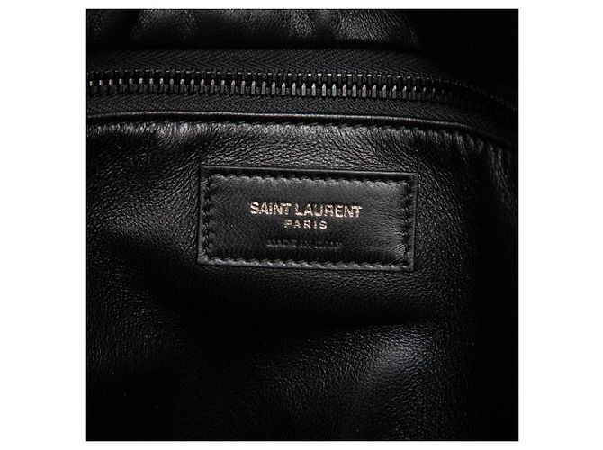 Tote in pelle di agnello nera puffer Saint Laurent Nero - vista 5
