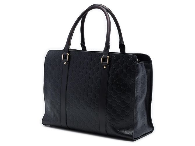 Valigetta Gucci Black Medium Guccissima Nero - vista 2