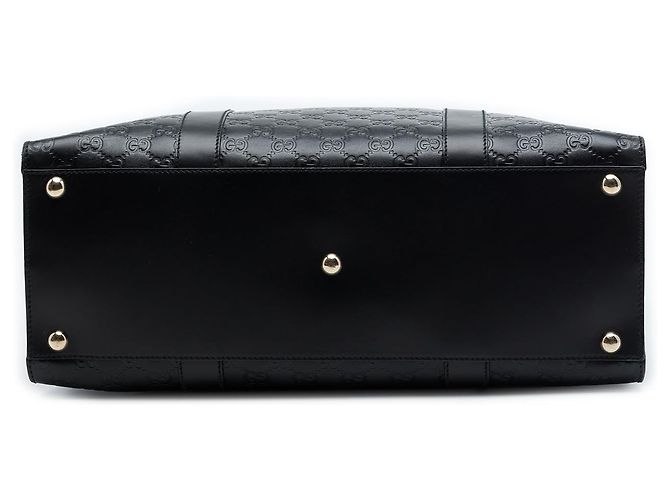 Valigetta Gucci Black Medium Guccissima Nero - vista 3