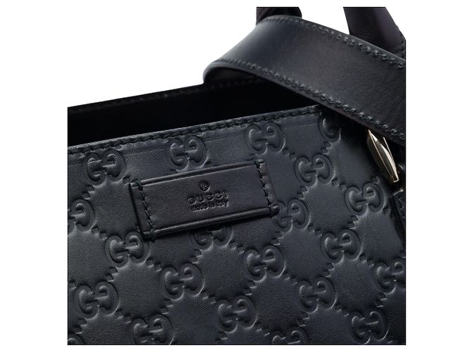 Valigetta Gucci Black Medium Guccissima Nero - vista 5