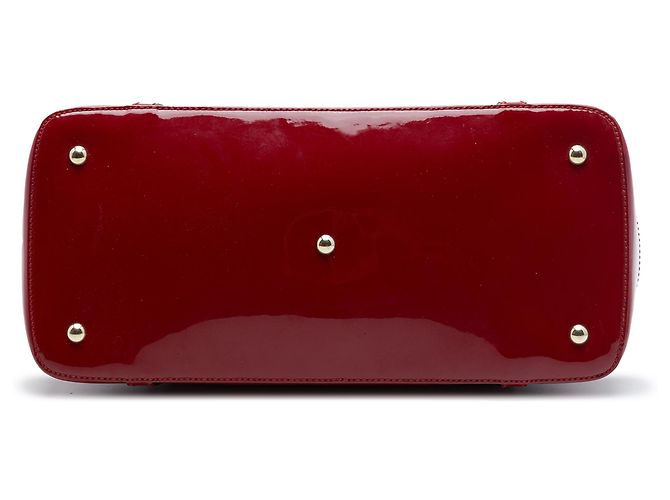 Borsa Gucci Red Large Microguccissima in vernice Nice Dome Rosso - vista 3