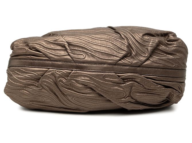 Bulgari Borsa Chandra in pelle metallizzata marrone Bvlgari Bronzo - vista 3