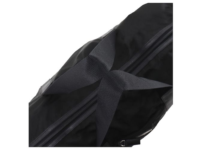 Prada Black Saffiano Trimmed Tessuto Reisetasche Schwarz - Ansicht 22