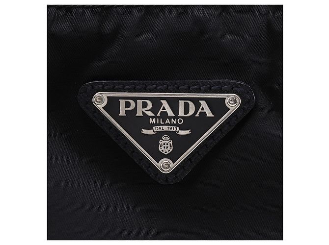 Prada Black Saffiano Trimmed Tessuto Reisetasche Schwarz - Ansicht 8