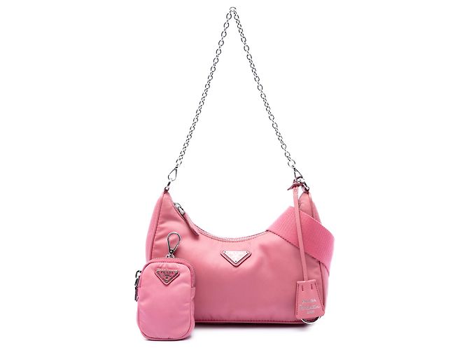 Borsa Prada Pink Tessuto Re Edition 2005 Rosa - vista 7