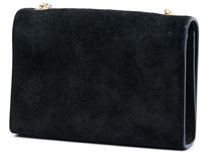 Saint Laurent Borsa a tracolla Kate con nappa in scamosciato nero Small - vista 2