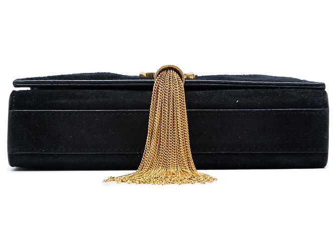 Saint Laurent Borsa a tracolla Kate con nappa in scamosciato nero Small - vista 3