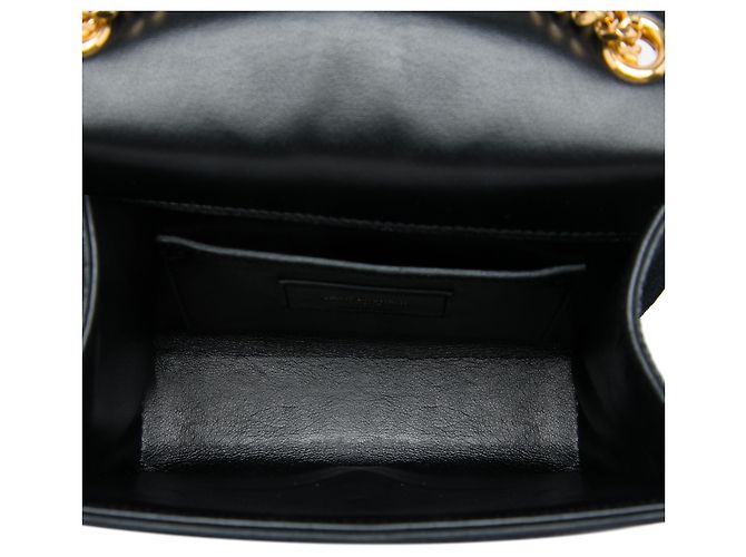 Saint Laurent Borsa a tracolla Kate con nappa in scamosciato nero Small - vista 4