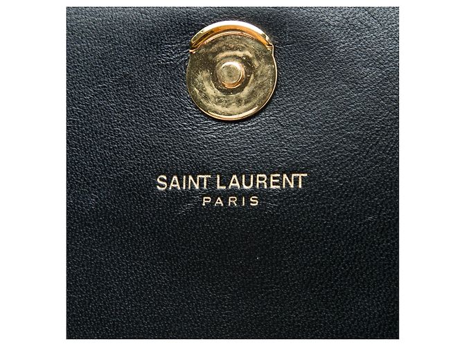Saint Laurent Borsa a tracolla Kate con nappa in scamosciato nero Small - vista 5
