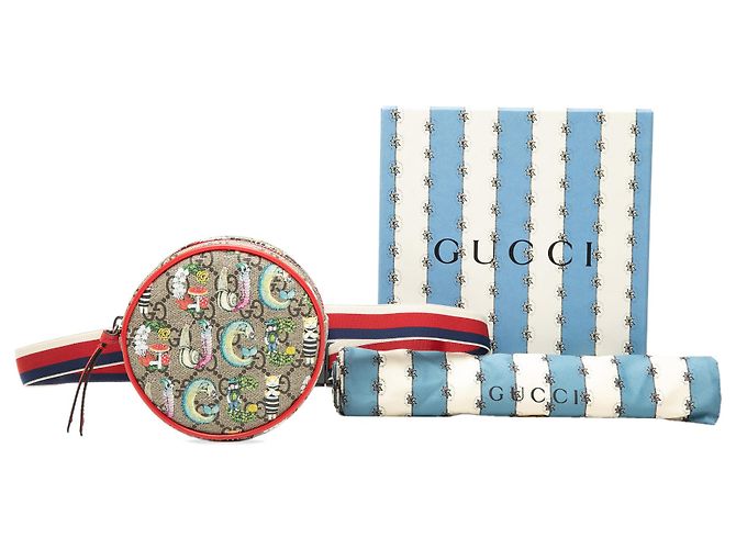 Borsa a tracolla Gucci Beige Yuko Higuchi Childrens GG Supreme Web - vista 7