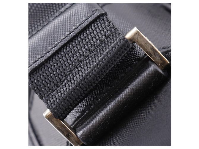 Bolsa Messenger Prada Black Tessuto com fivela Preto - vista 12