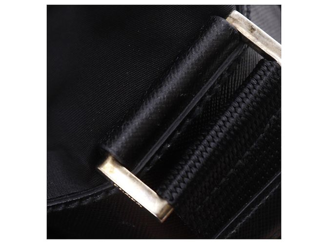 Bolsa Messenger Prada Black Tessuto com fivela Preto - vista 13