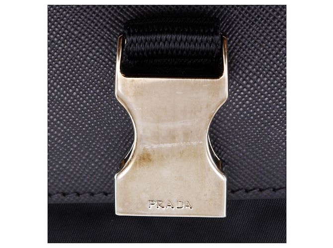 Bolsa Messenger Prada Black Tessuto com fivela Preto - vista 15