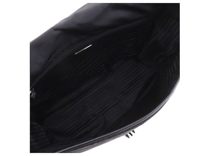 Bolsa Messenger Prada Black Tessuto com fivela Preto - vista 4