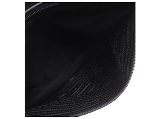 Bolsa Messenger Prada Black Tessuto com fivela Preto - vista 6