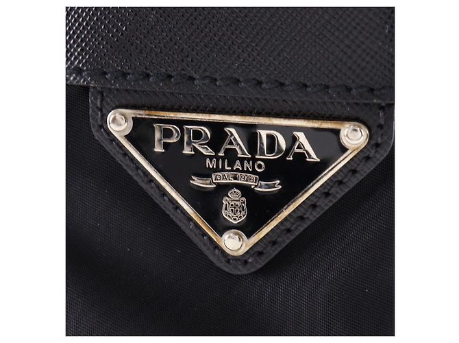 Bolsa Messenger Prada Black Tessuto com fivela Preto - vista 8