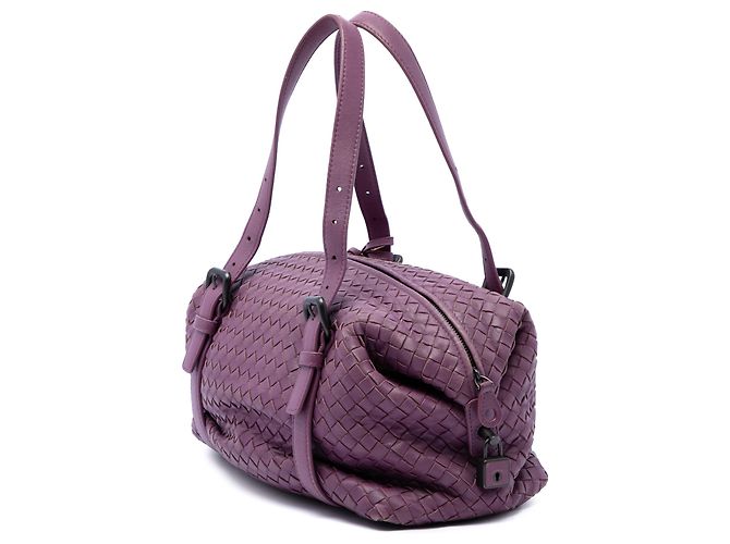 Borsa a tracolla Bottega Veneta Montaigne in nappa Intrecciato viola - vista 2