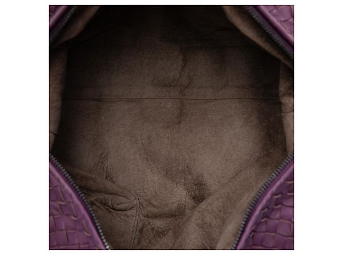 Borsa a tracolla Bottega Veneta Montaigne in nappa Intrecciato viola - vista 4