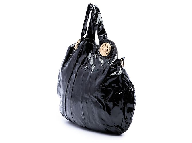 Borsa Gucci Black Large Patent Hysteria Nero - vista 2