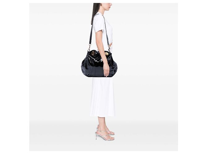 Borsa Gucci Black Large Patent Hysteria Nero - vista 6