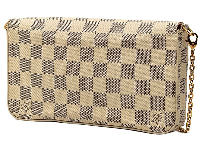 Pochette Félicie Louis Vuitton Pochette Felicie em Damier Azur branco - vista 2