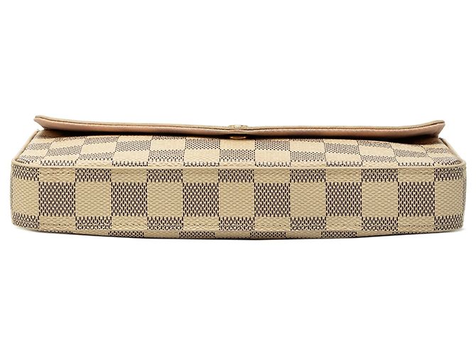 Pochette Félicie Louis Vuitton Pochette Felicie em Damier Azur branco - vista 3