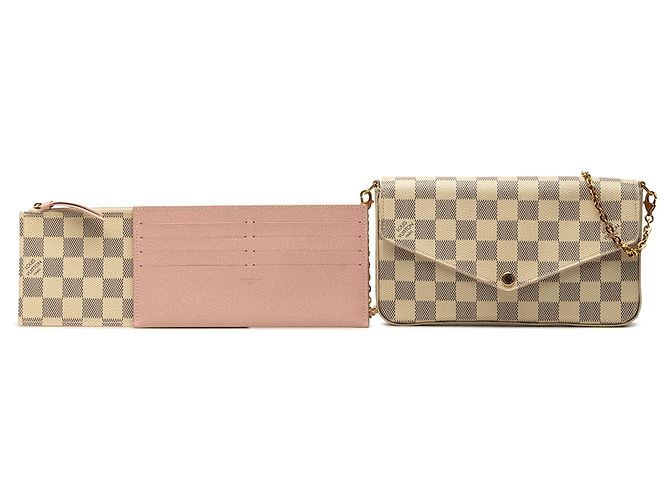 Pochette Félicie Louis Vuitton Pochette Felicie em Damier Azur branco - vista 7