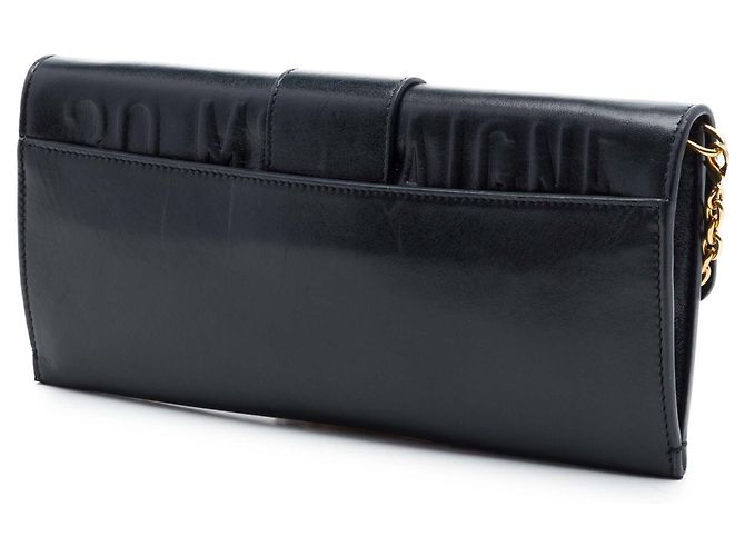 Clutch Montaigne 30 in pelle nera con catena Dior Nero - vista 2