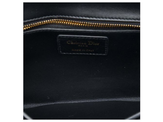 Clutch Montaigne 30 in pelle nera con catena Dior Nero - vista 4