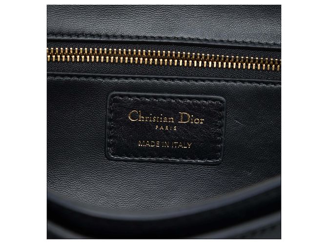 Clutch Montaigne 30 in pelle nera con catena Dior Nero - vista 5