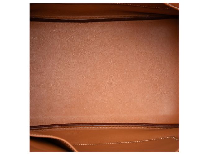 Hermès Brown Courchevel Birkin Retourne 35 Marrone Marrone chiaro - vista 4