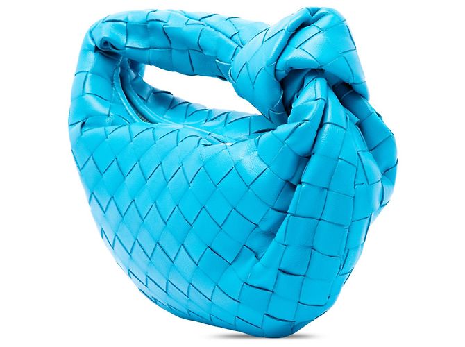 Bottega Veneta Jodie Mini in nappa blu Intrecciato - vista 2