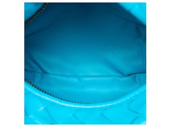 Bottega Veneta Jodie Mini in nappa blu Intrecciato - vista 4
