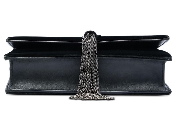 Portafoglio con catena Kate Monogram in velluto nero e cristalli Saint Laurent - vista 3