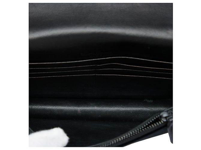 Portafoglio con catena Kate Monogram in velluto nero e cristalli Saint Laurent - vista 4
