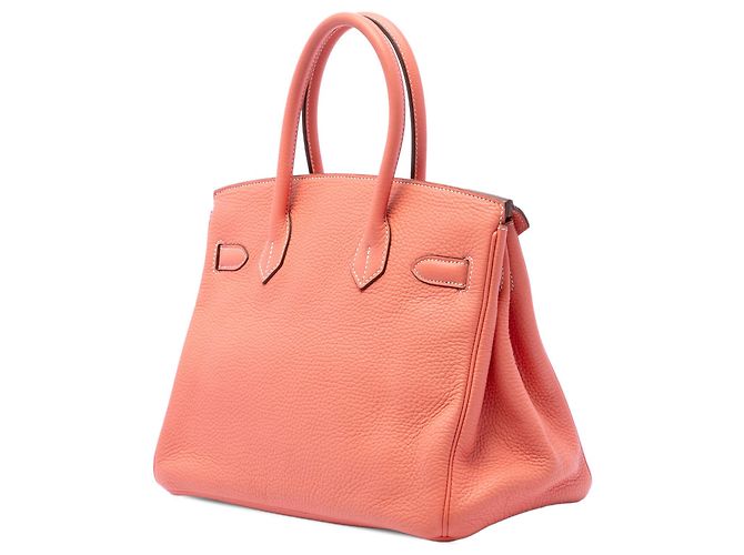 Hermès Orange Clemence Birkin Retourne 30 Arancione Pesca - vista 2