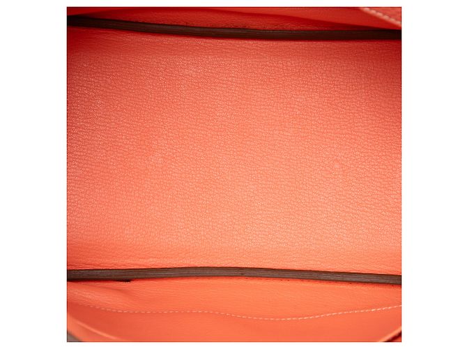 Hermès Orange Clemence Birkin Retourne 30 Arancione Pesca - vista 4