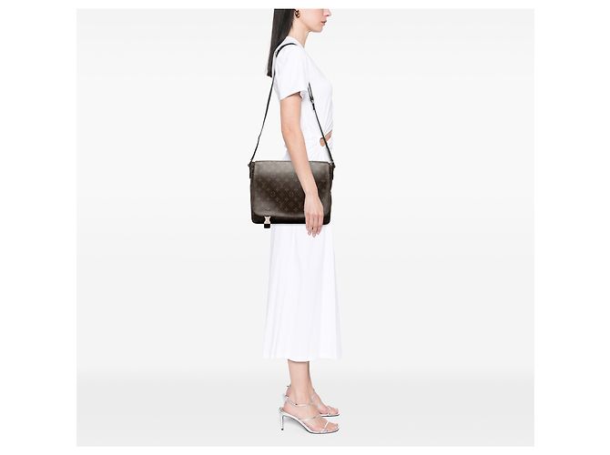 Louis Vuitton Marrone Monogram Macassar Clarence - vista 9