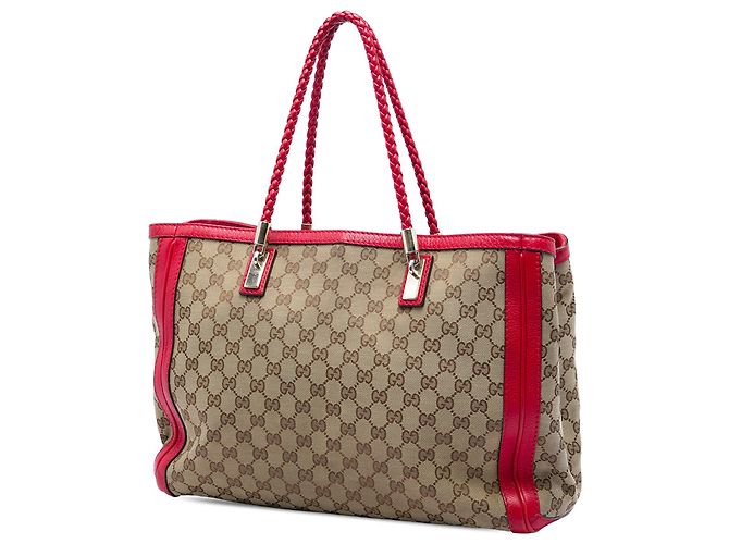 Gucci Bella Tote aus beigem GG Canvas - Ansicht 2