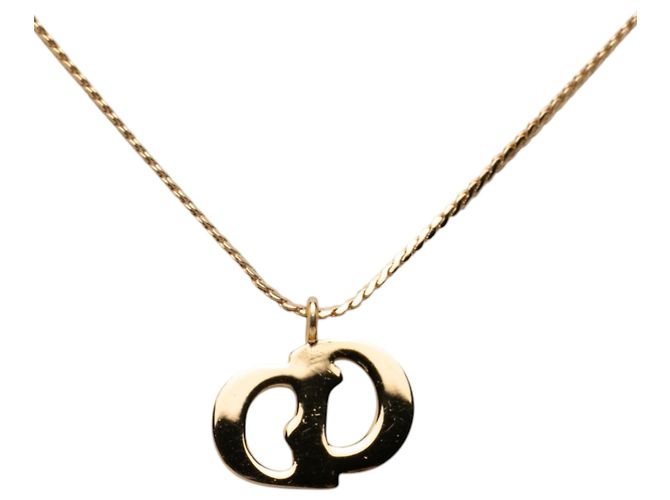 Collana con pendente Dior Gold con logo CD placcato oro D'oro - vista 2