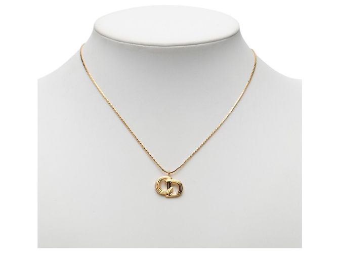 Collana con pendente Dior Gold con logo CD placcato oro D'oro - vista 5