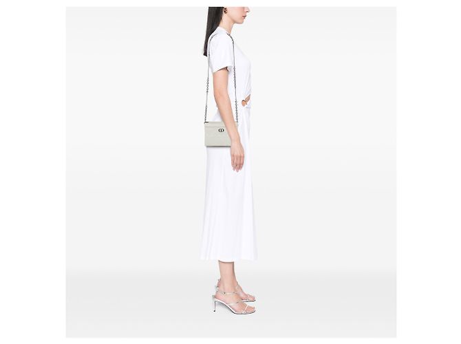 Pochette Caro Every Dior in pelle di vitello Macrocannage Diamond bianco Dior - vista 6
