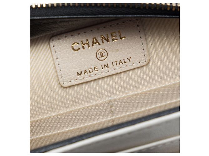 Wallet On Chain Chanel Brown CC Tricolor gesteppte Ziegenleder Multi-Pocket Wallet mit Kette Braun - Ansicht 5