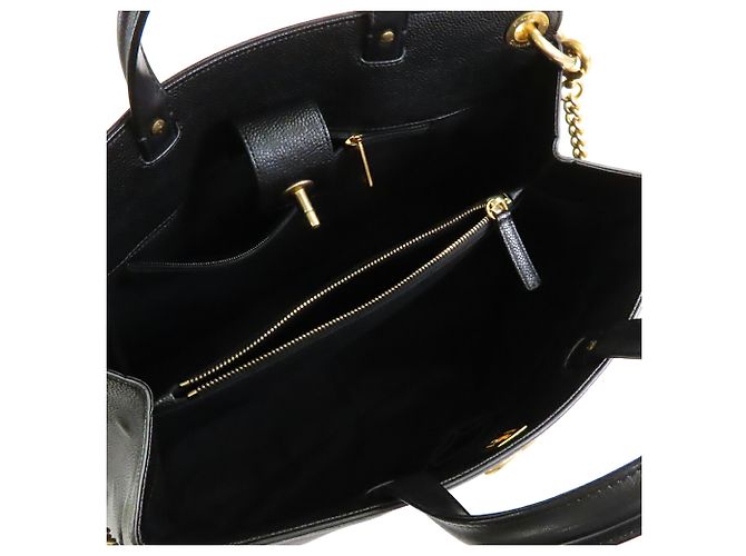 Borsa Chanel Black CC Caviar Nero - vista 2