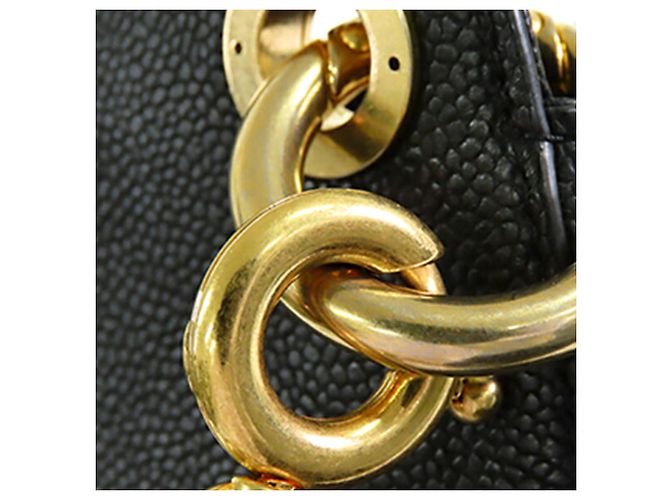 Borsa Chanel Black CC Caviar Nero - vista 9