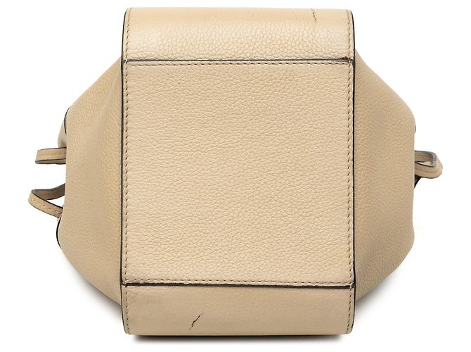 Sac Hammock en cuir de veau grainé mini marron LOEWE Beige - vue 3