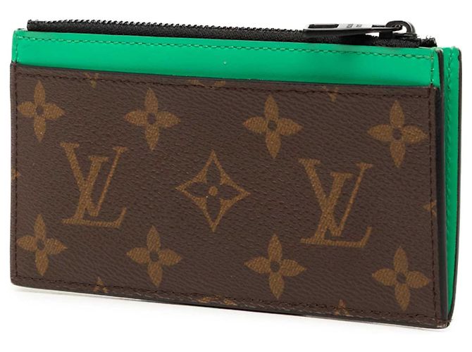 Tarjetero Monogram Macassar marrón Louis Vuitton Castaño - vista 2