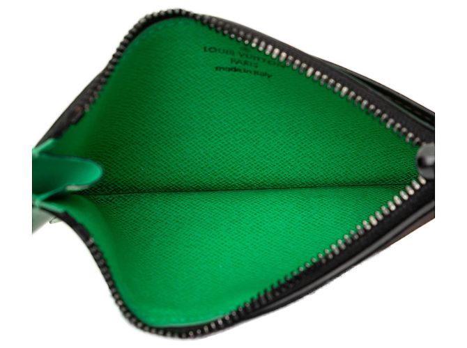 Tarjetero Monogram Macassar marrón Louis Vuitton Castaño - vista 4