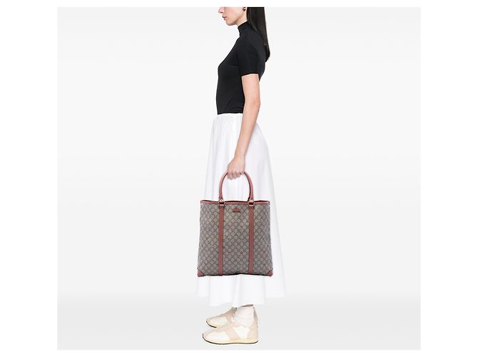 Tote verticale Gucci Beige GG Supreme Star Joy - vista 6
